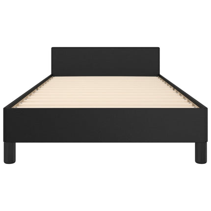 sengeramme med sengegavl 100x200 cm kunstlæder sort