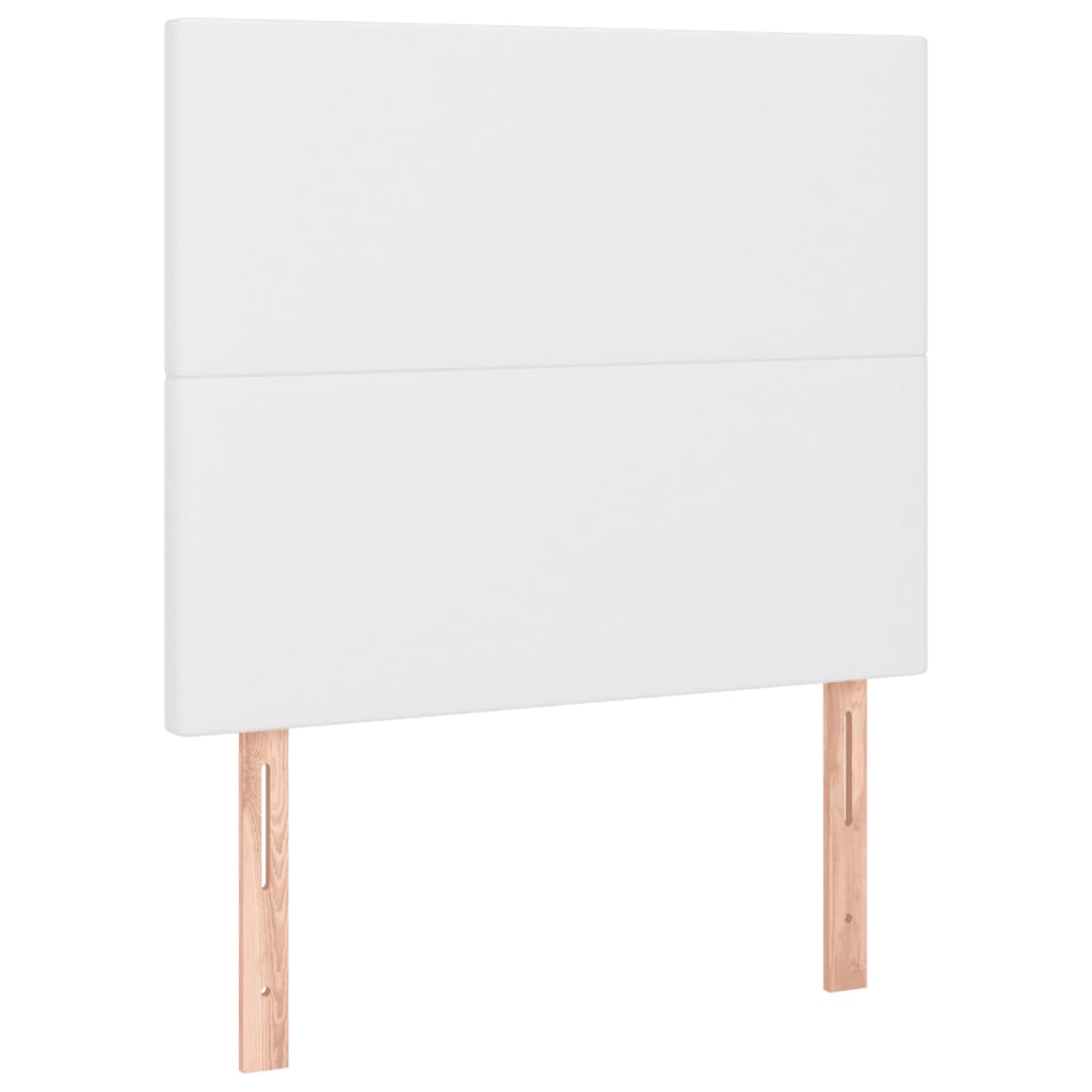 sengeramme med sengegavl 120x200 cm kunstlæder hvid