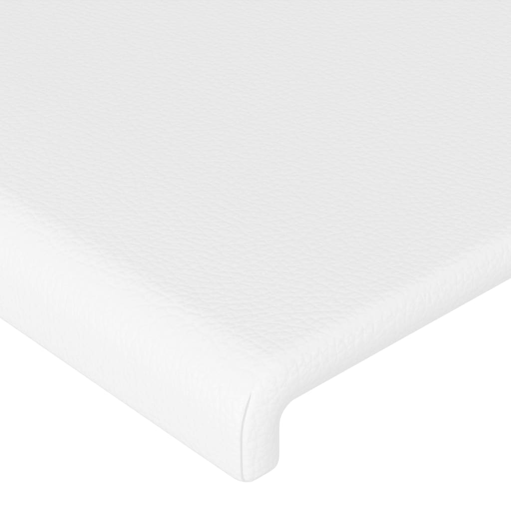 sengeramme med sengegavl 140x200 cm kunstlæder hvid