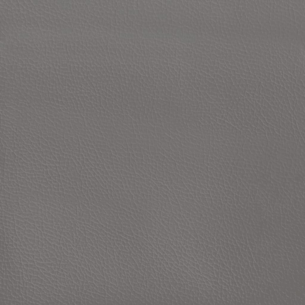 sengeramme med sengegavl 160x200 cm kunstlæder grå