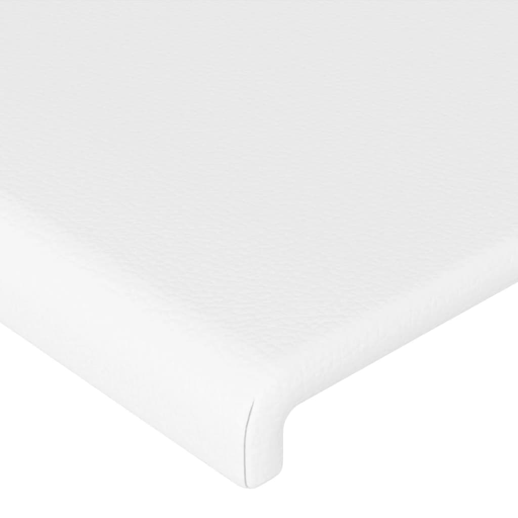 sengeramme med sengegavl 180x200 cm kunstlæder hvid