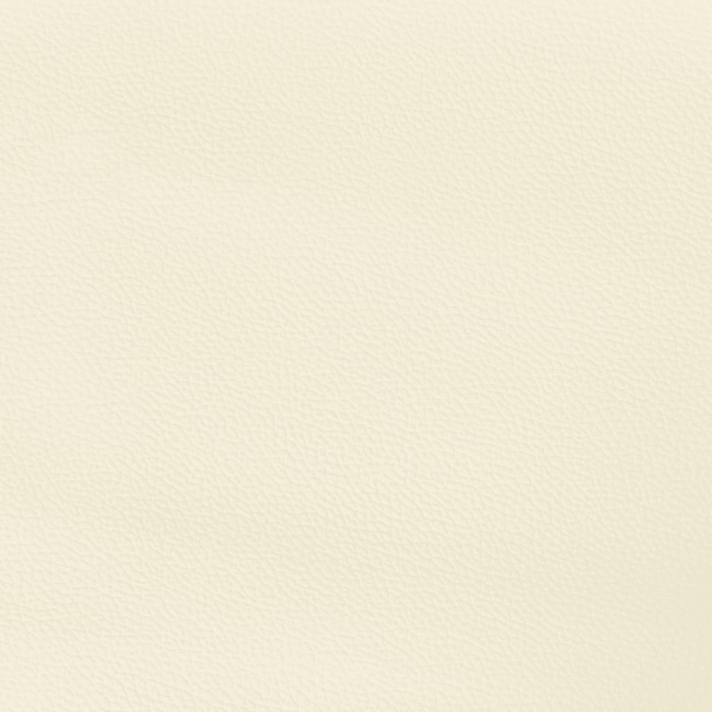 sengeramme med sengegavl 180x200 cm kunstlæder cremefarvet