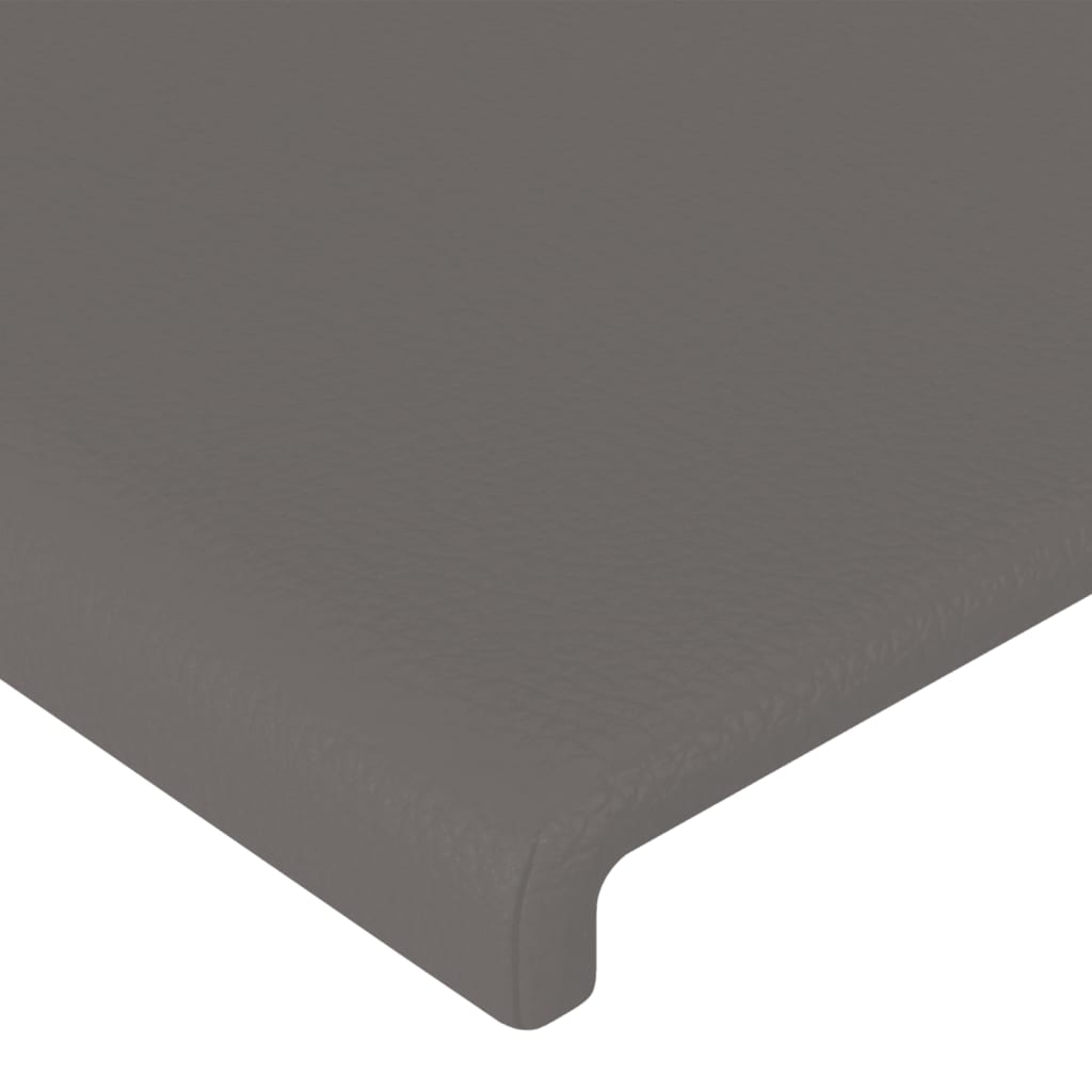 sengeramme med sengegavl 180x200 cm kunstlæder grå
