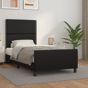 sengeramme med sengegavl 100x200 cm kunstlæder sort