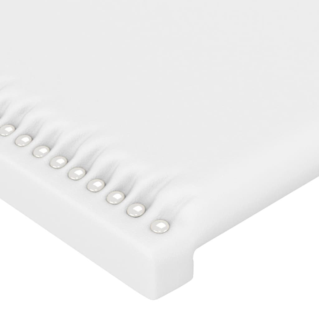 sengeramme med sengegavl 100x200 cm kunstlæder hvid