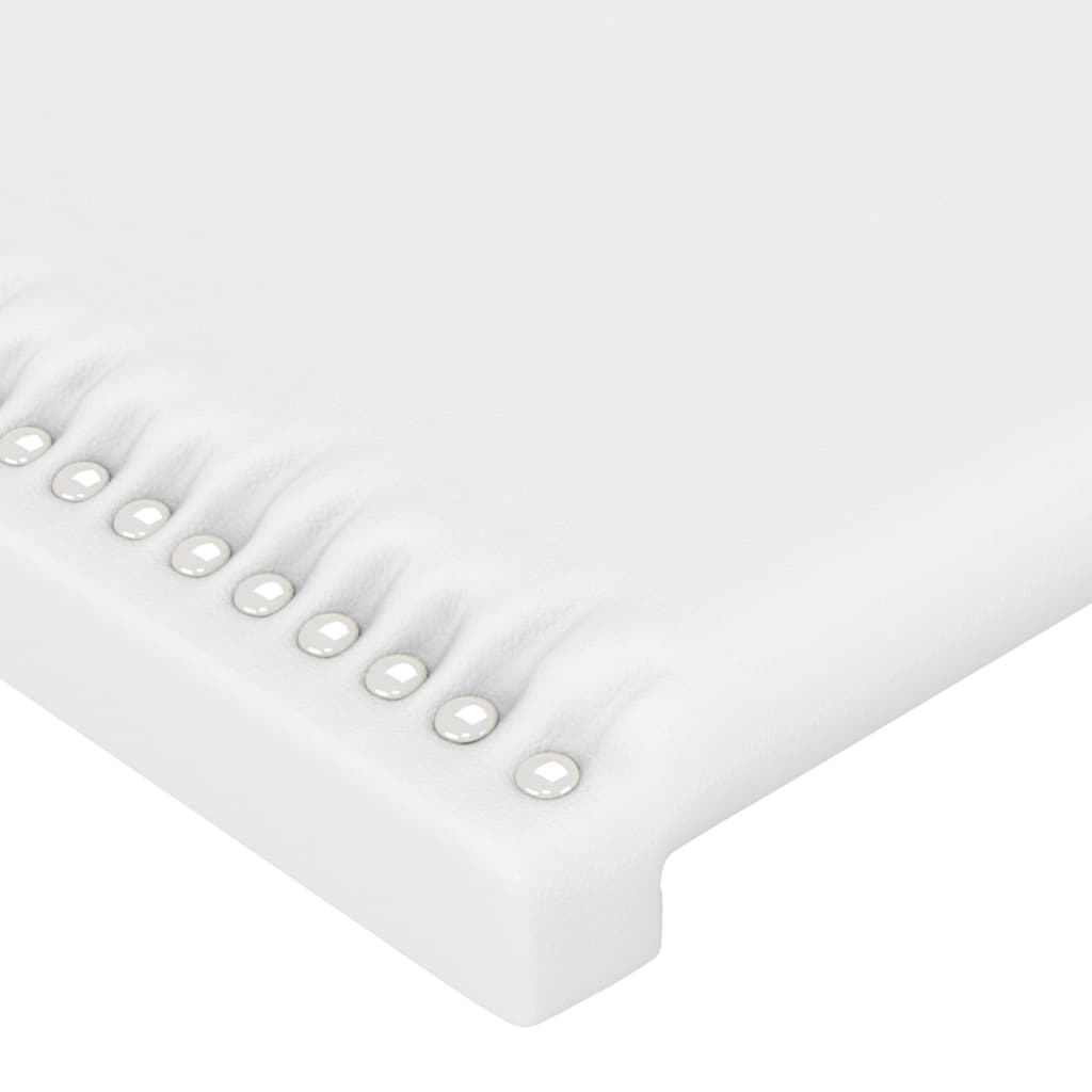 sengeramme med sengegavl 120x200 cm kunstlæder hvid