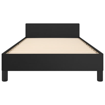 sengeramme med sengegavl 100x200 cm kunstlæder sort