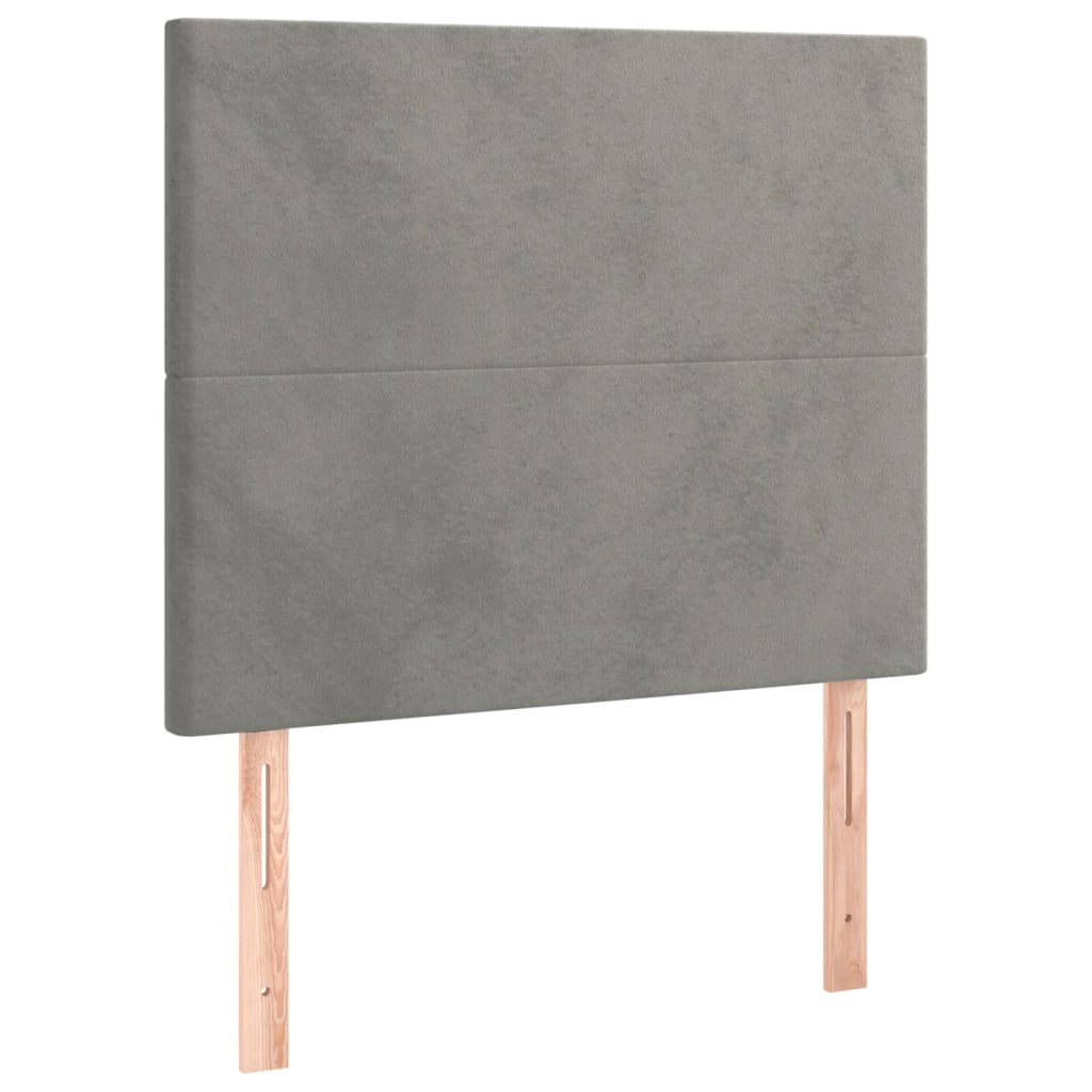 Sengeramme uden madras Lysegrå 80x200 cm Fløjl