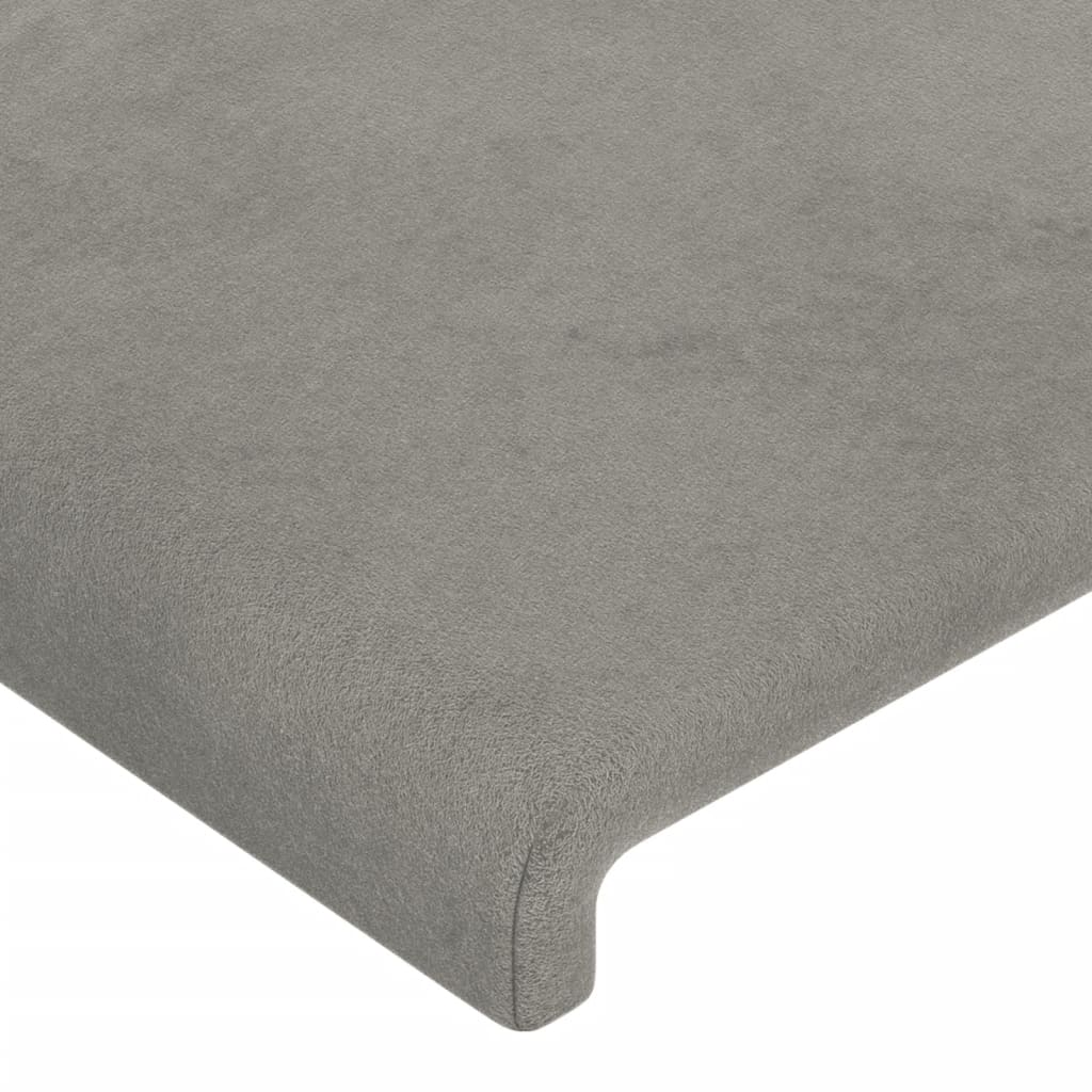 Sengeramme uden madras Lysegrå 90x190 cm Fløjl