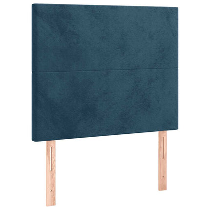 Sengeramme uden madras Mørkeblå 90x200 cm Fløjl