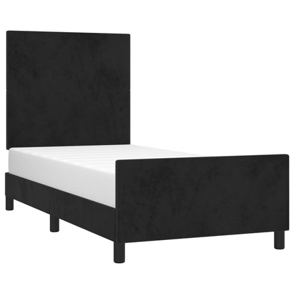 Sengeramme uden madras Sort 100x200 cm Fløjl