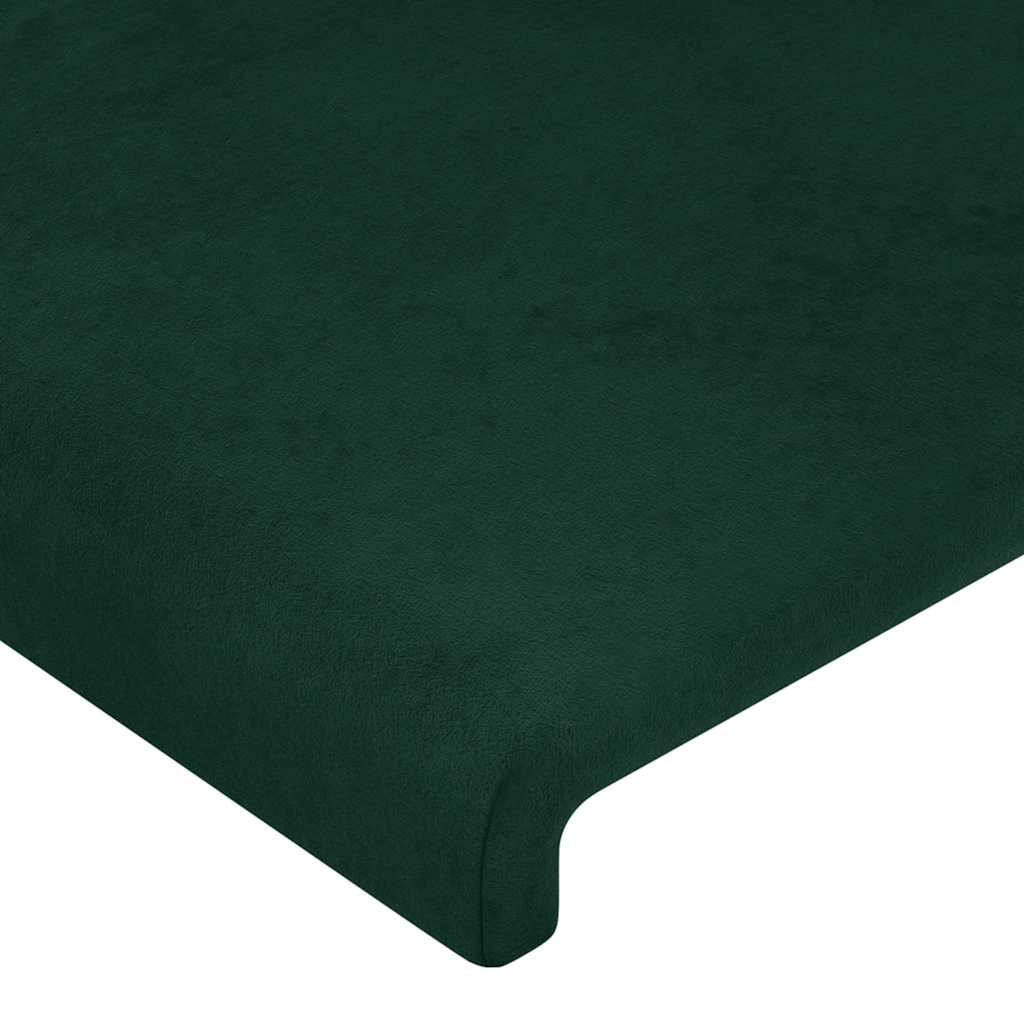 Sengeramme uden madras Mørkegrøn 100x200 cm Fløjl