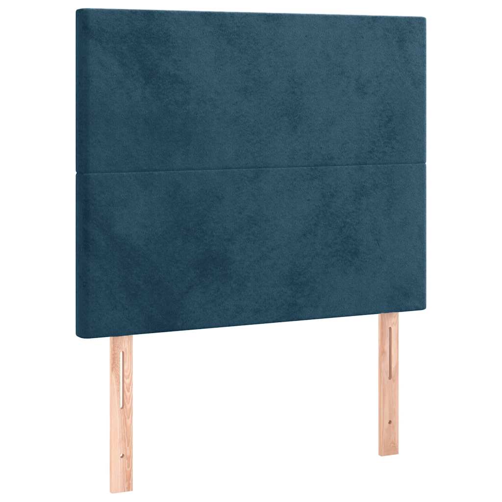 Sengeramme uden madras Mørkeblå 100x200 cm Fløjl