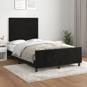 Sengeramme uden madras Sort 120x200 cm Fløjl