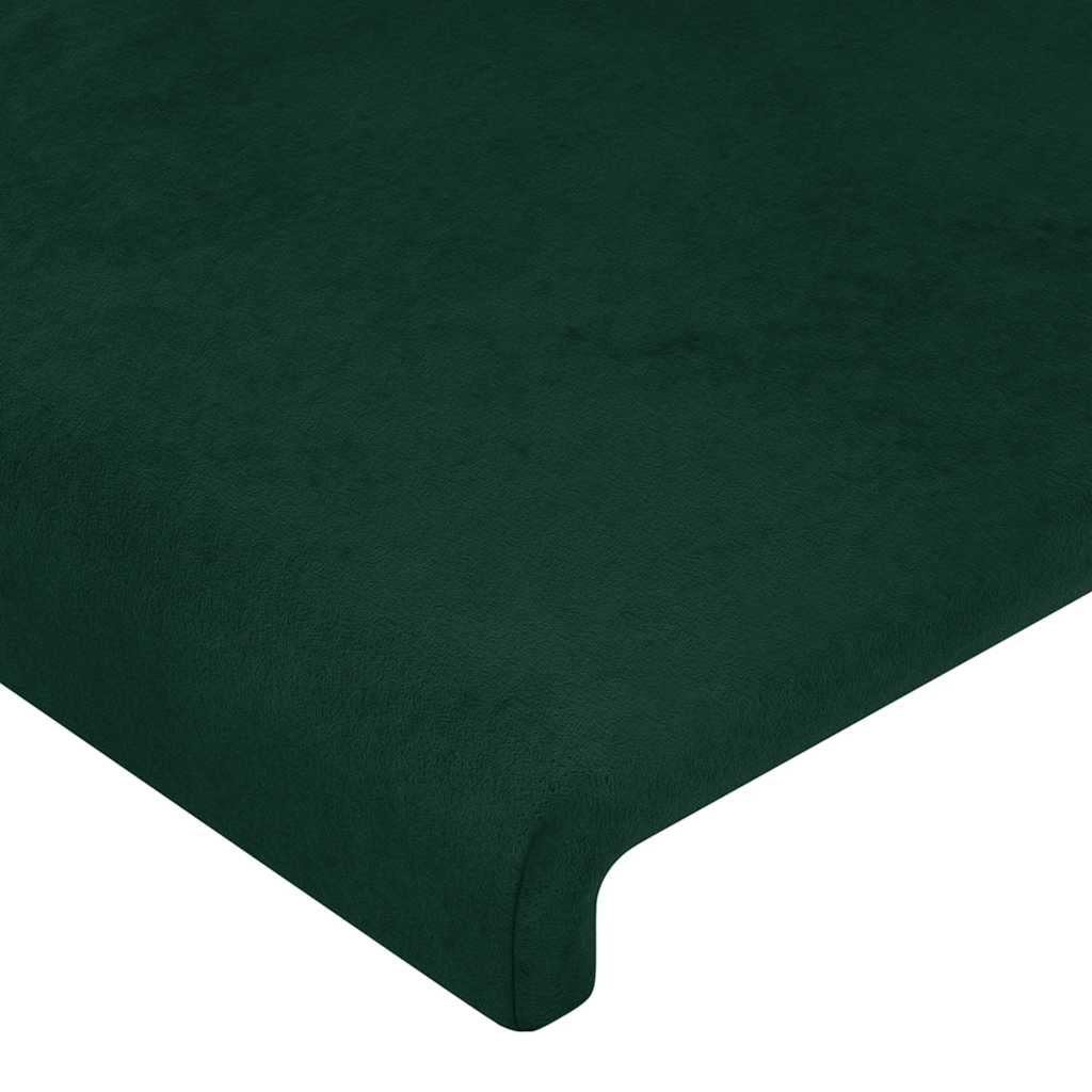 Sengeramme uden madras Mørkegrøn 120x200 cm Fløjl