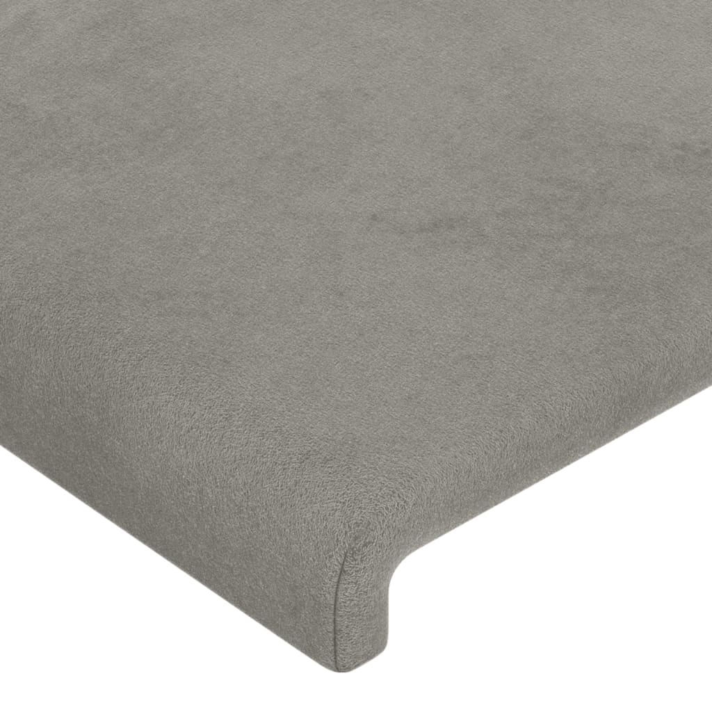 Sengeramme uden madras Lysegrå 140x190 cm Fløjl