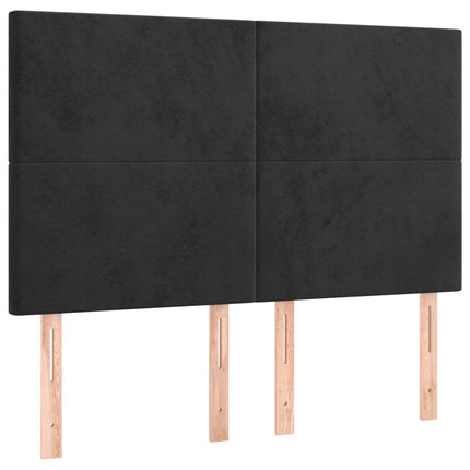Sengeramme uden madras Sort 140x190 cm Fløjl