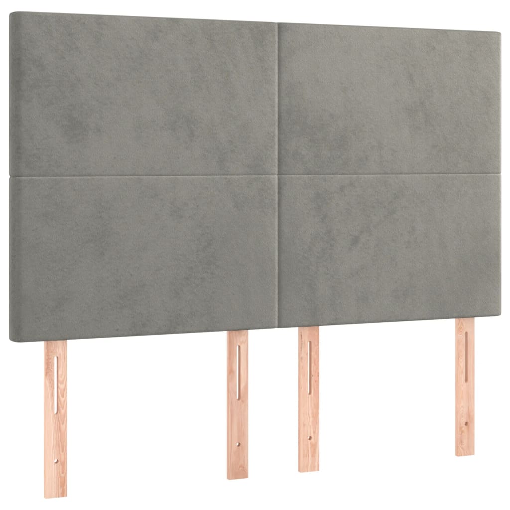 Sengeramme uden madras Lysegrå 140x200 cm Fløjl