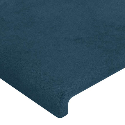 Sengeramme uden madras Mørkeblå 160x200 cm Fløjl