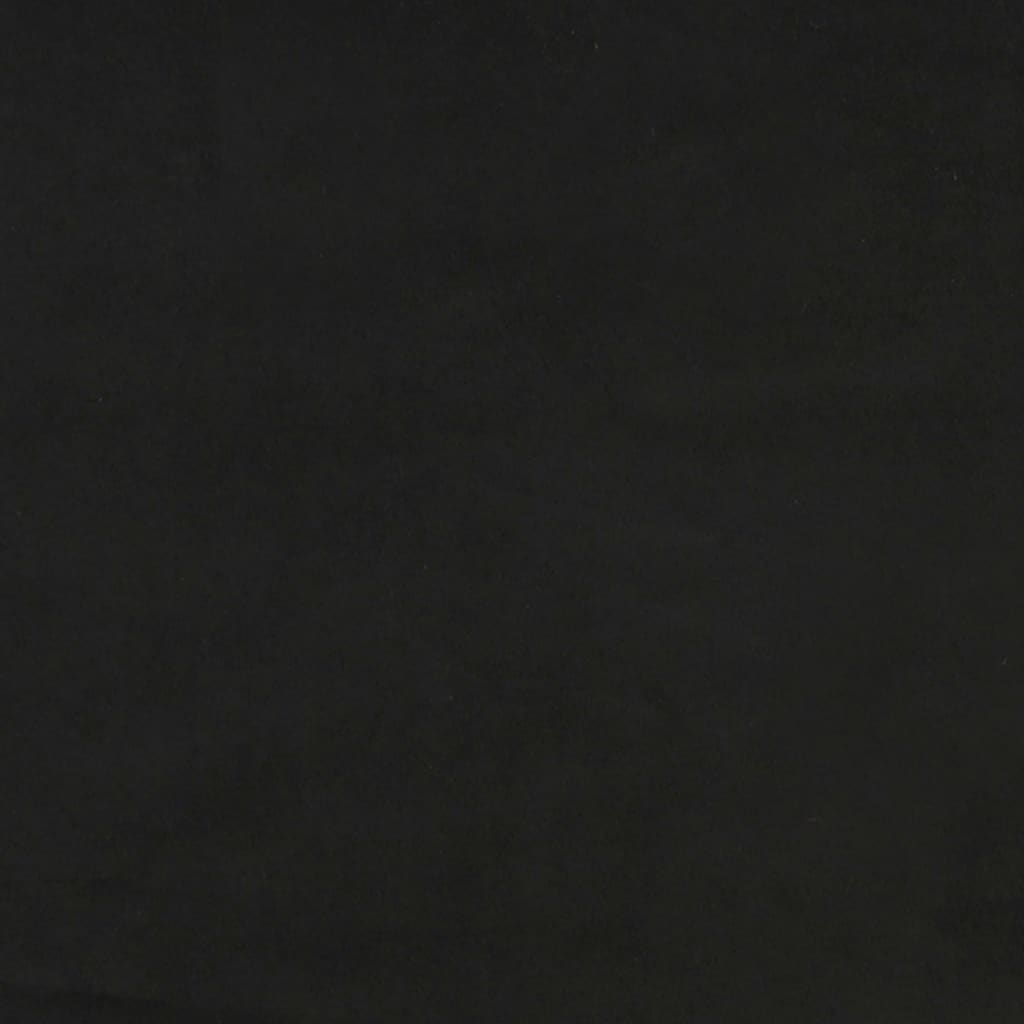 sengeramme med sengegavl 180x200 cm fløjl sort