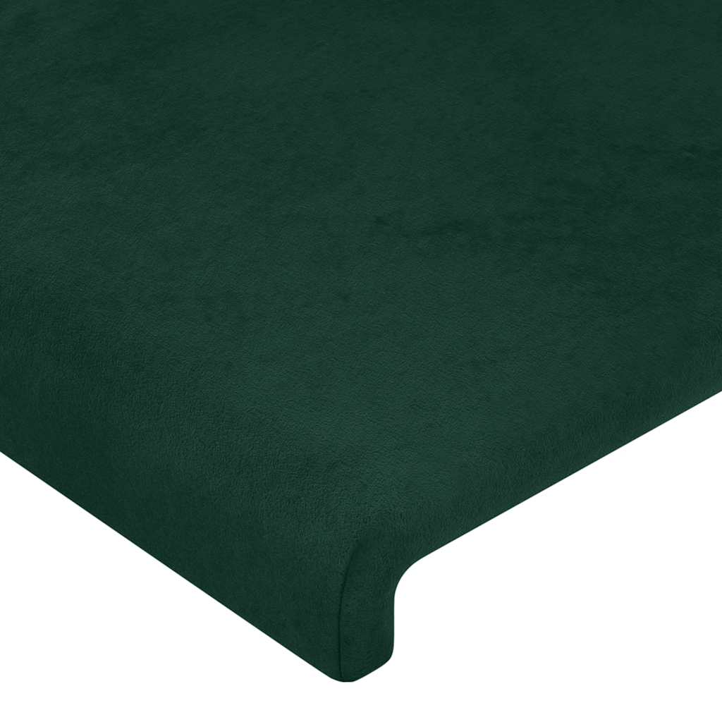 Sengeramme uden madras Mørkegrøn 200x200 cm Fløjl