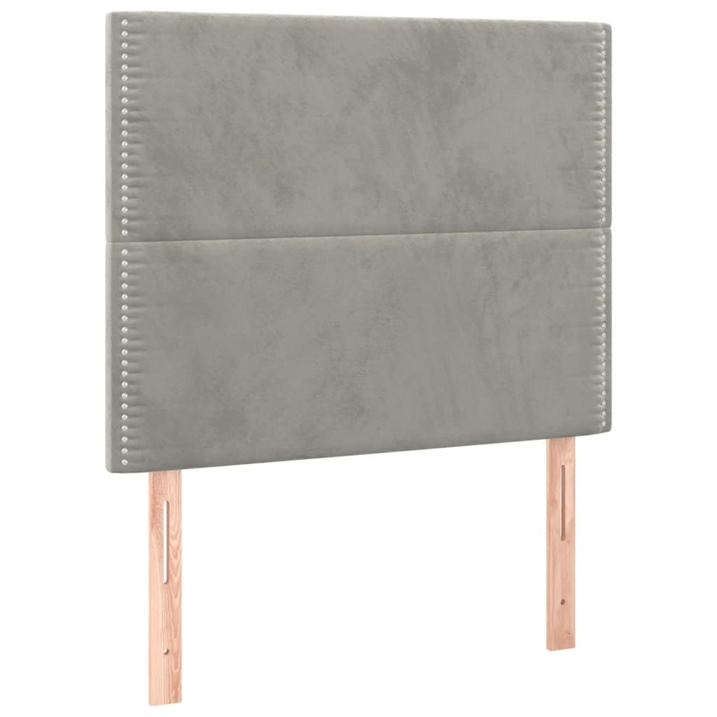 Sengeramme uden madras Lysegrå 100x200 cm Fløjl