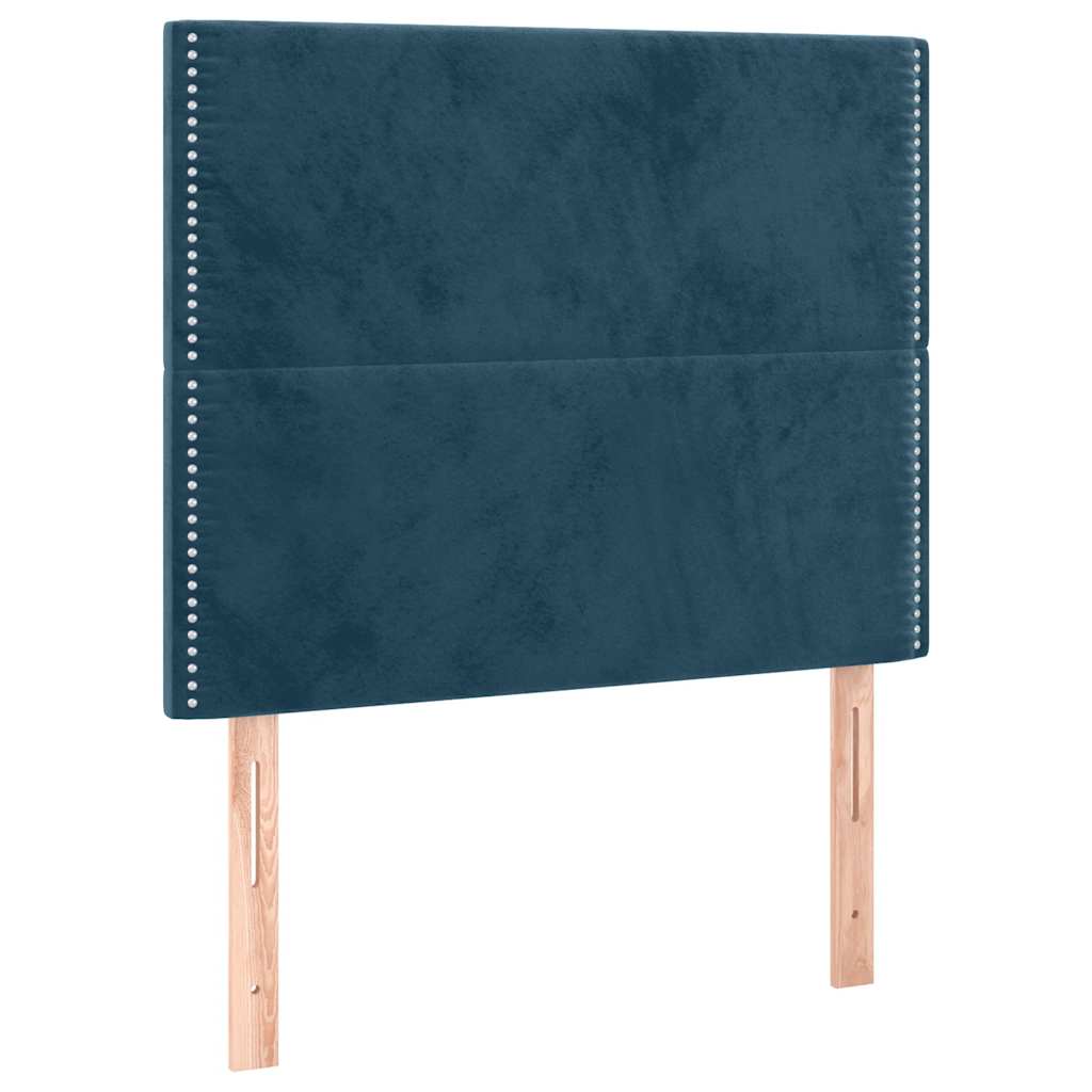 Sengeramme uden madras Mørkeblå 100x200 cm Fløjl