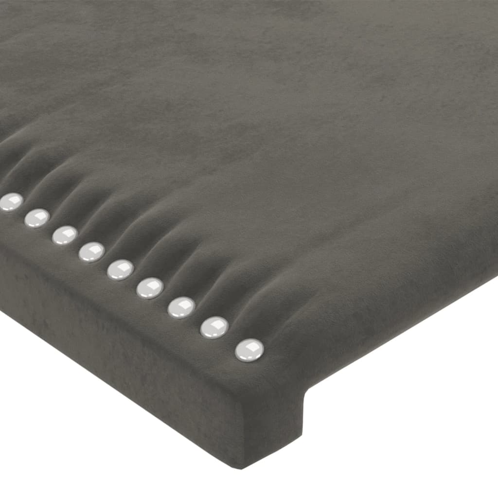 Sengeramme uden madras Mørkegrå 120x200 cm Fløjl