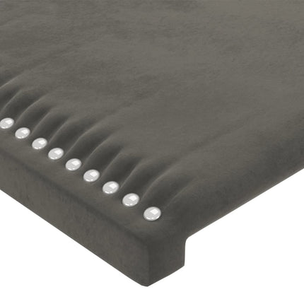 Sengeramme uden madras Mørkegrå 120x200 cm Fløjl