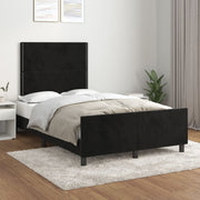 Sengeramme uden madras Sort 120x200 cm Fløjl