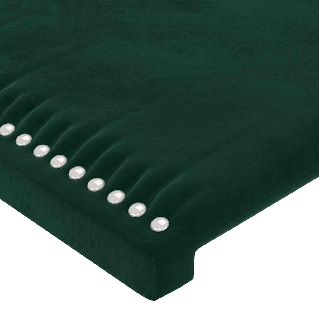 Sengeramme uden madras Mørkegrøn 120x200 cm Fløjl