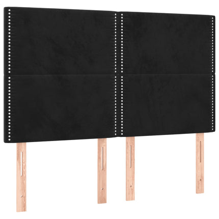Sengeramme uden madras Sort 140x190 cm Fløjl