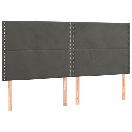 Sengeramme uden madras Mørkegrå 160x200 cm Fløjl