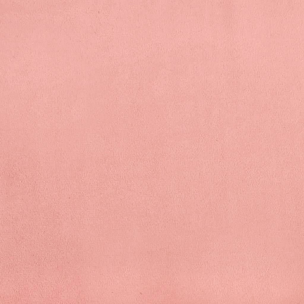 sengeramme med sengegavl 180x200 cm fløjl pink