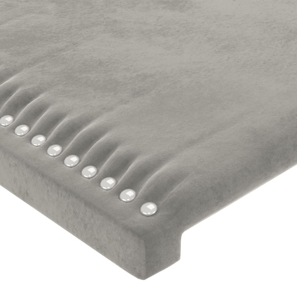 Sengeramme uden madras Lysegrå 200x200 cm Fløjl