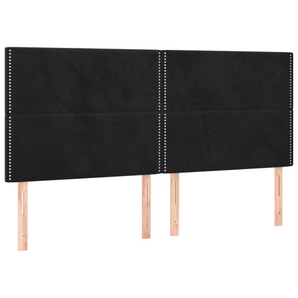 Sengeramme uden madras Sort 200x200 cm Fløjl
