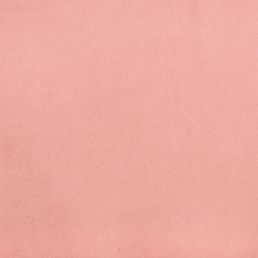 sengeramme med sengegavl 200x200 cm fløjl pink
