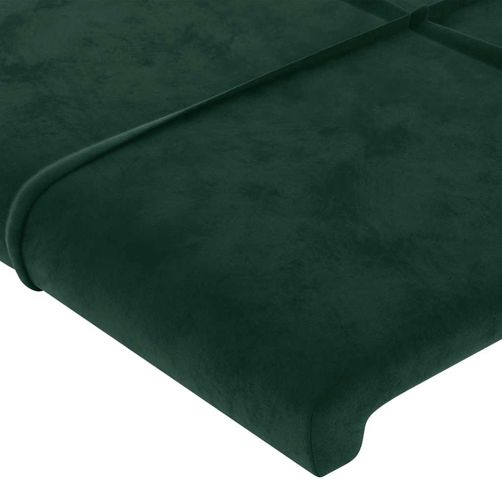 Sengeramme uden madras Mørkegrøn 80x200 cm Fløjl