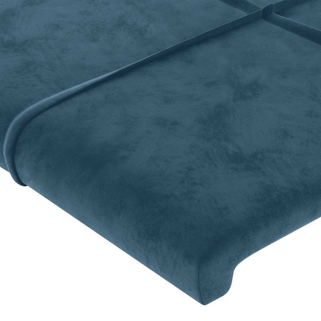 Sengeramme uden madras Mørkeblå 90x200 cm Fløjl