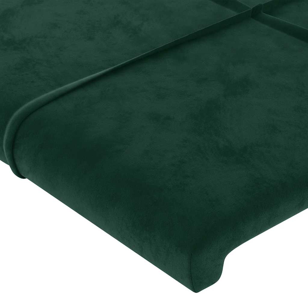 Sengeramme uden madras Mørkegrøn 120x200 cm Fløjl