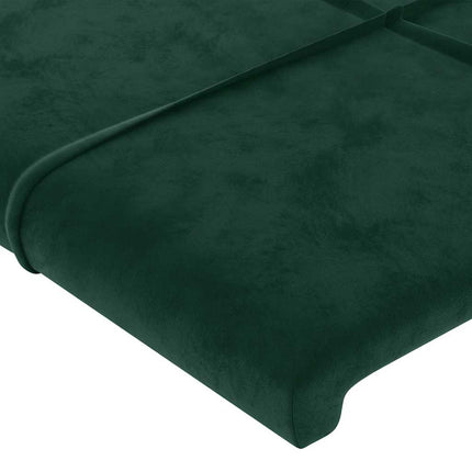 Sengeramme uden madras Mørkegrøn 120x200 cm Fløjl