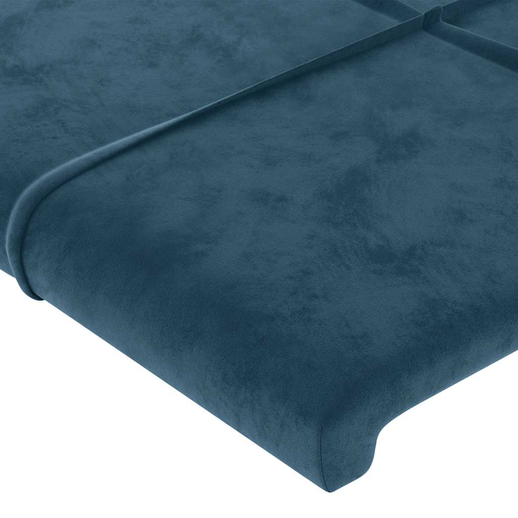 Sengeramme uden madras Mørkeblå 120x200 cm Fløjl