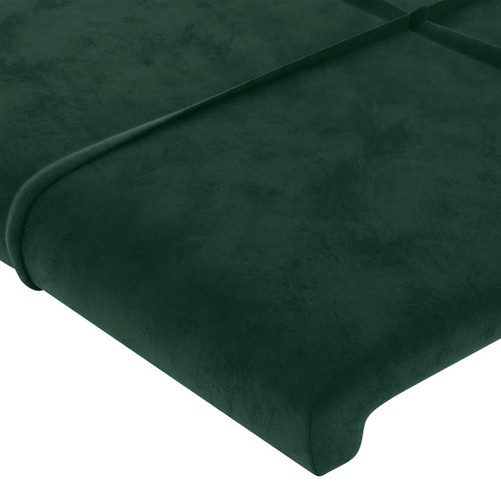 Sengeramme uden madras Mørkegrøn 140x190 cm Fløjl