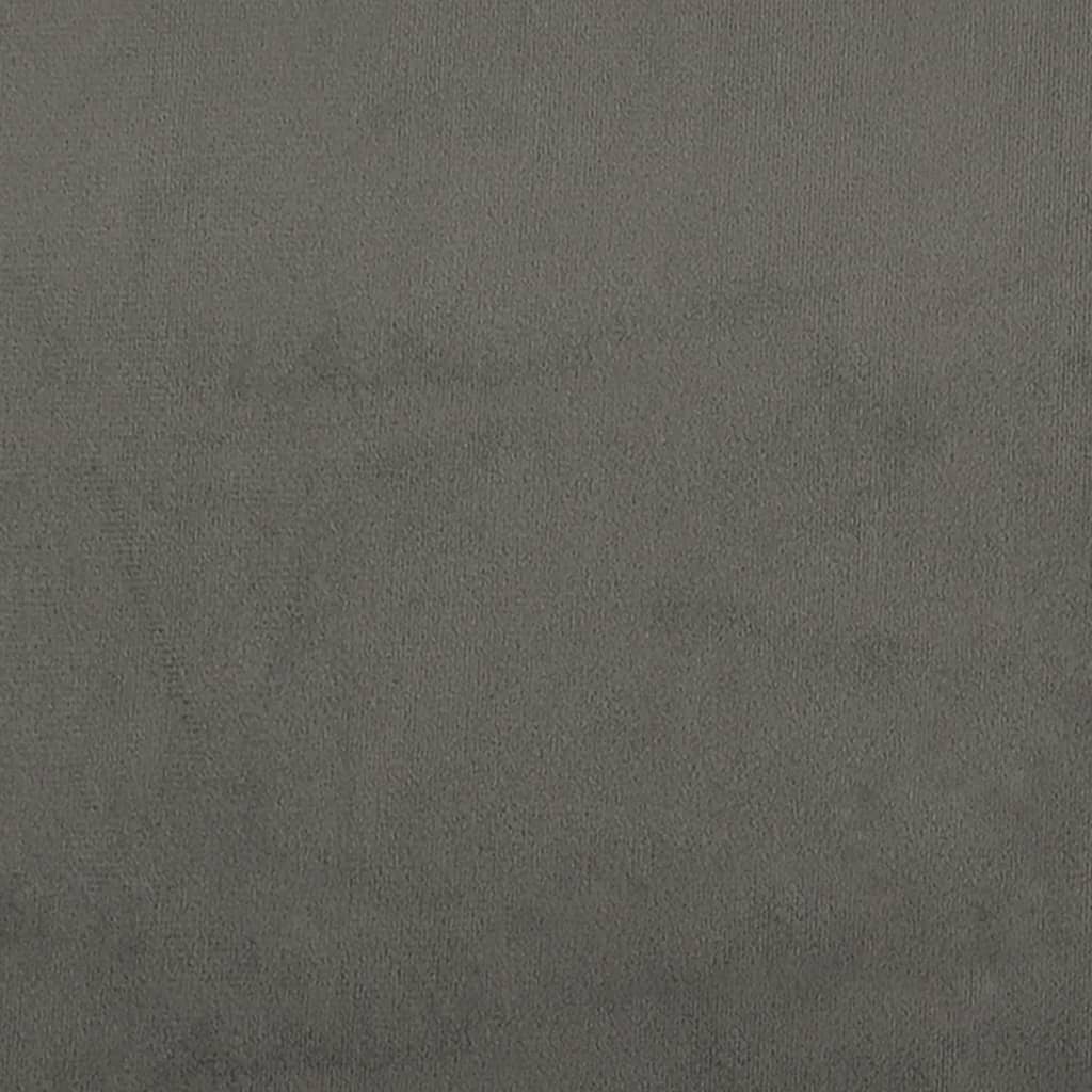 Sengeramme uden madras Mørkegrå 140x200 cm Fløjl