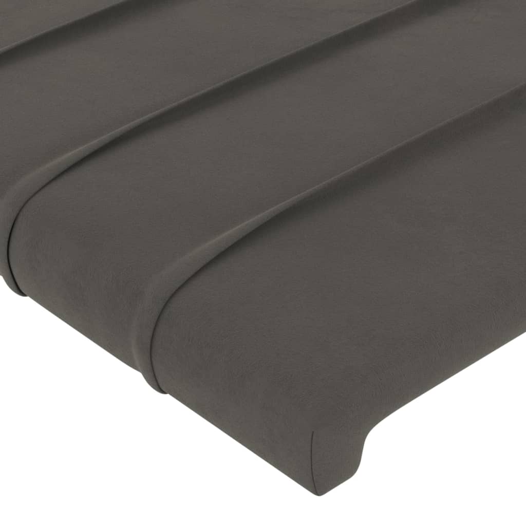 Sengeramme uden madras Mørkegrå 90x200 cm Fløjl