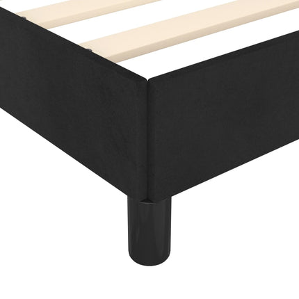 sengeramme med sengegavl 80x200 cm fløjl sort