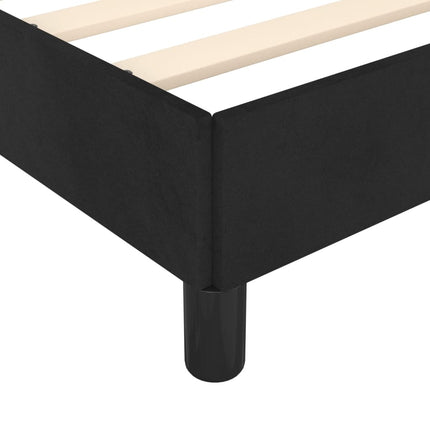 sengeramme med sengegavl 90x190 cm fløjl sort