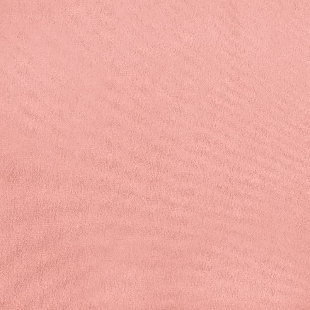 sengeramme med sengegavl 120x200 cm fløjl pink