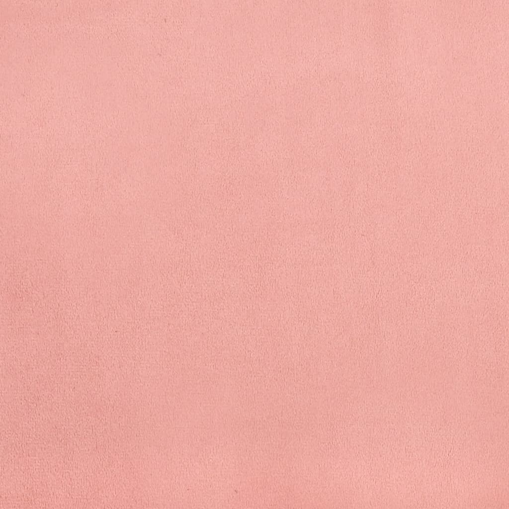 sengeramme med sengegavl 160x200 cm fløjl pink