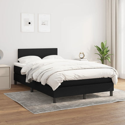 kontinentalseng med madras 120x200 cm stof sort